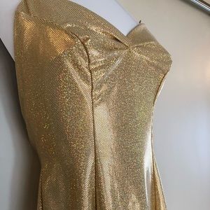 Gold Backless Dress