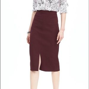 Banana Republic maroon pencil skirt