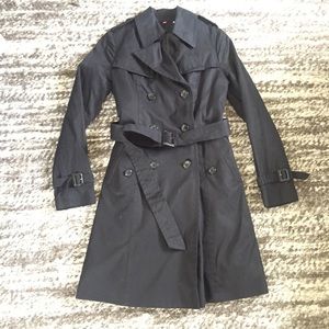 Uniqlo black trench xs