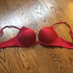Red VS push up bra
