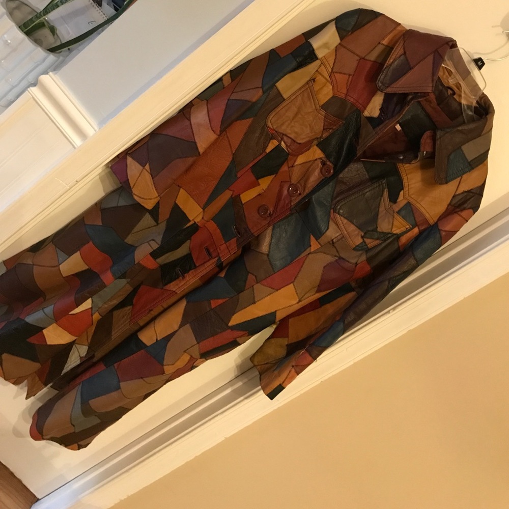 Vintage multi leather jacket