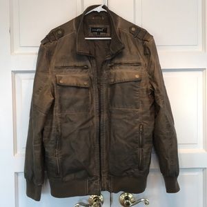 Faux Leather Lined Men's jacket. Size L