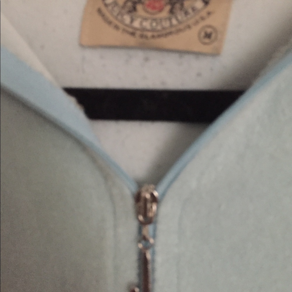 Juicy Couture baby blue hooded zip-up. Size M. - Picture 2 of 4