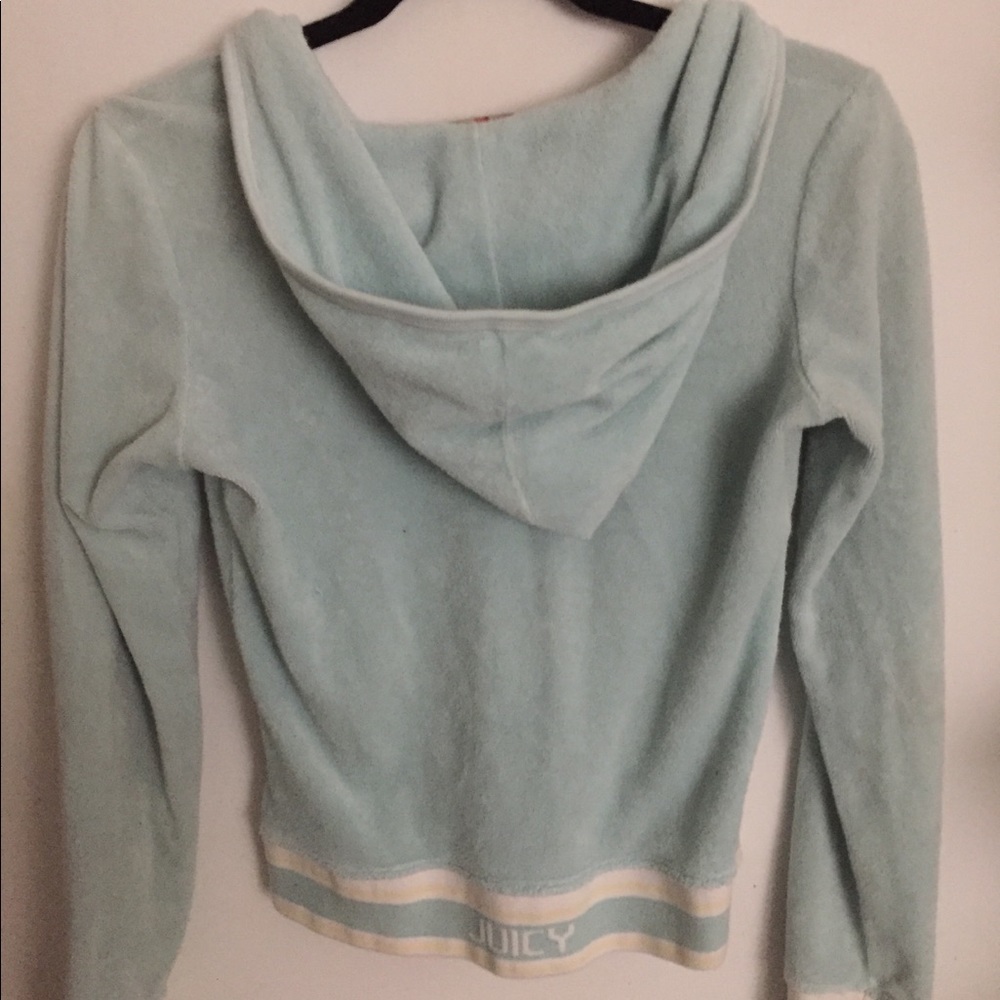Juicy Couture baby blue hooded zip-up. Size M. - Picture 3 of 4