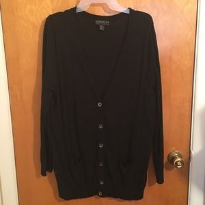 Black, plus size Cardigan