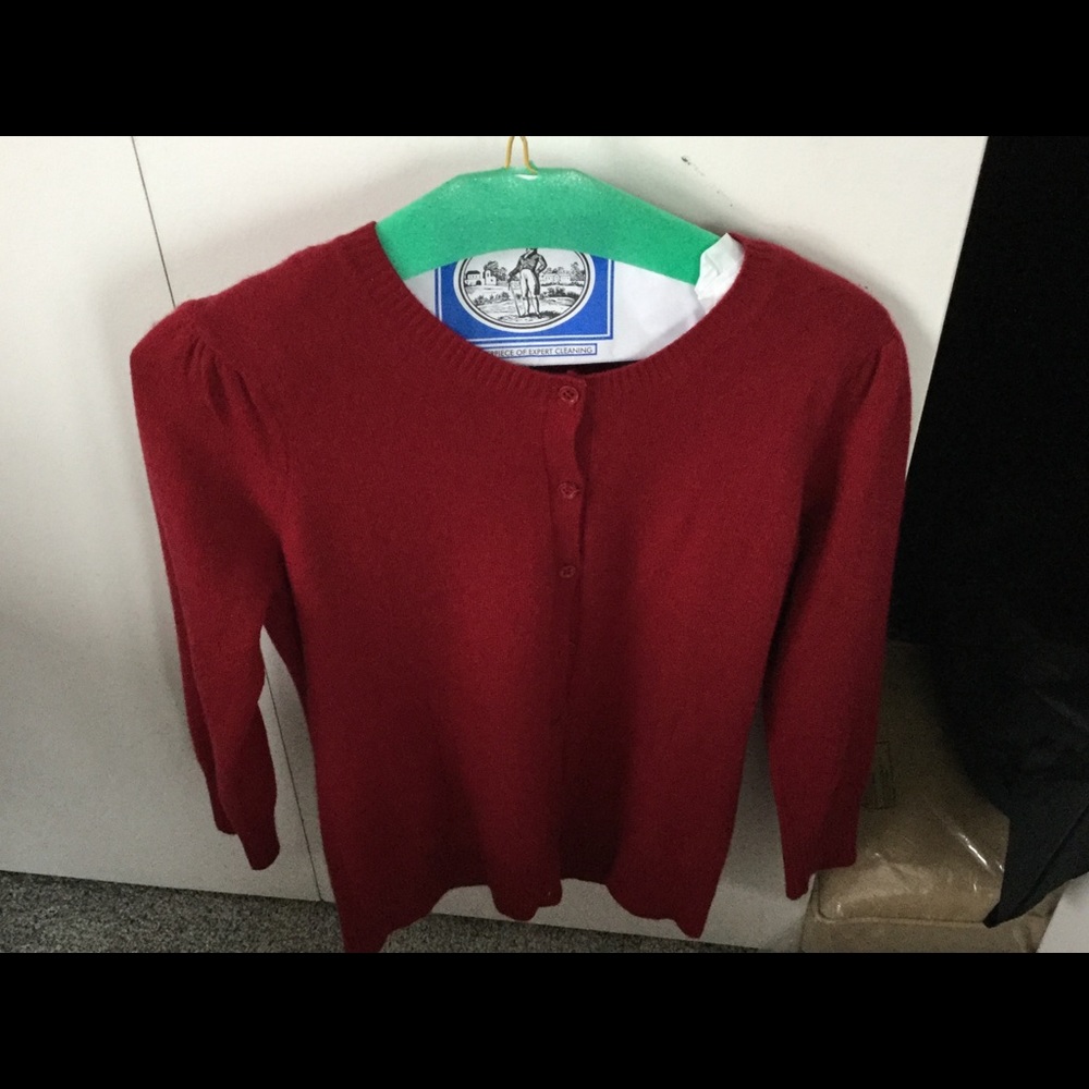 Nice red cashmere cardigan