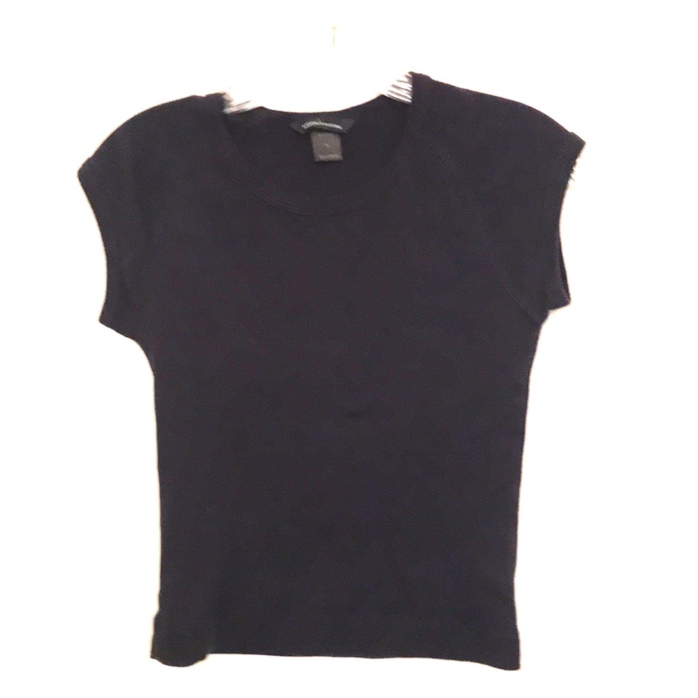 Cute black cap sleeved top