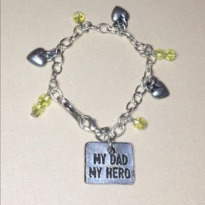 My Dad My Hero Kids Charm Bracelet
