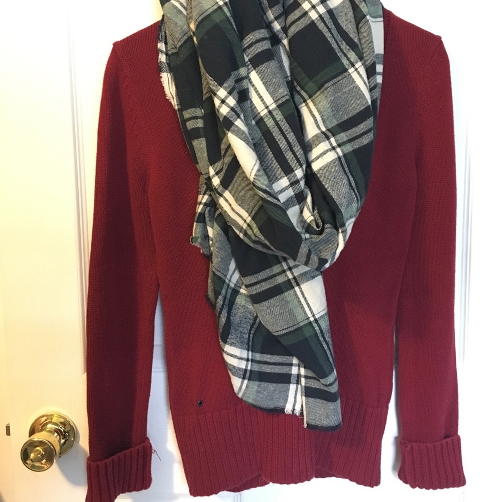 Wine red cozy sweater