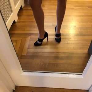 Zara suede black pumps