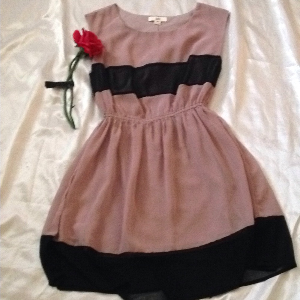 Classy ISSI Dress Beige and Black
