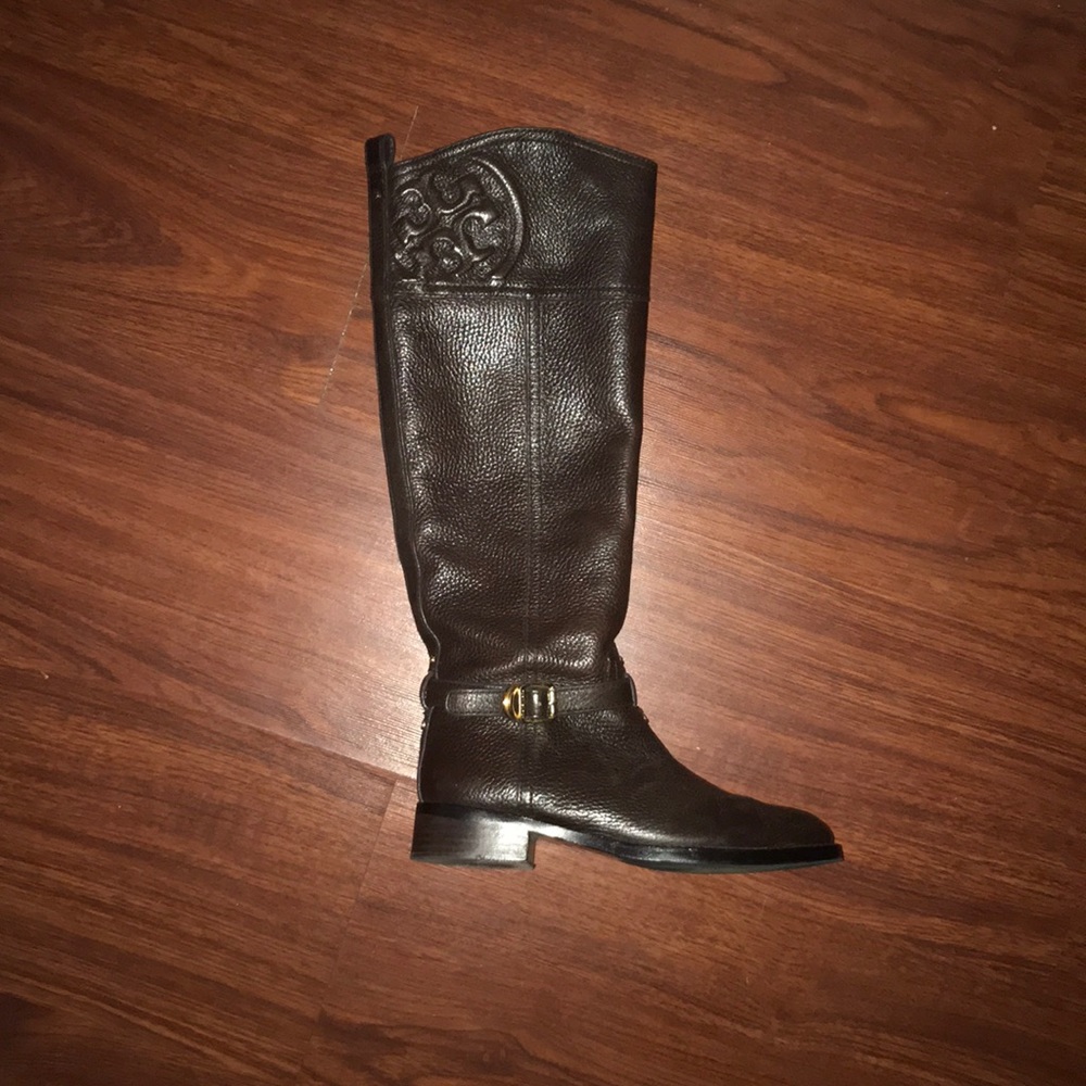 Tory Burch Coconut Leather Riding Boots