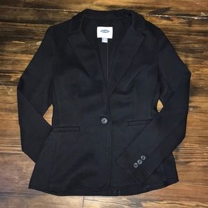 Classic black knit blazer