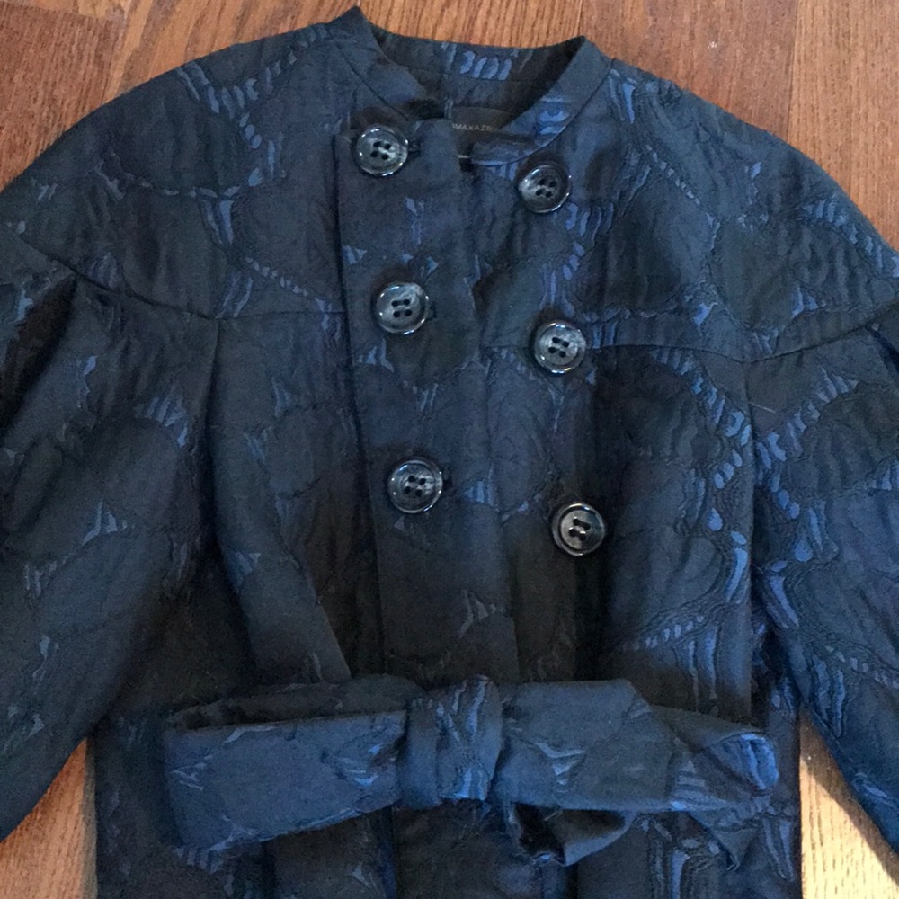 BCBG MAXAZRIA Black&Navy Blue Short Jacket XS