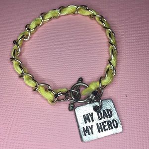 “My Dad My Hero” Kids Charm Bracelet