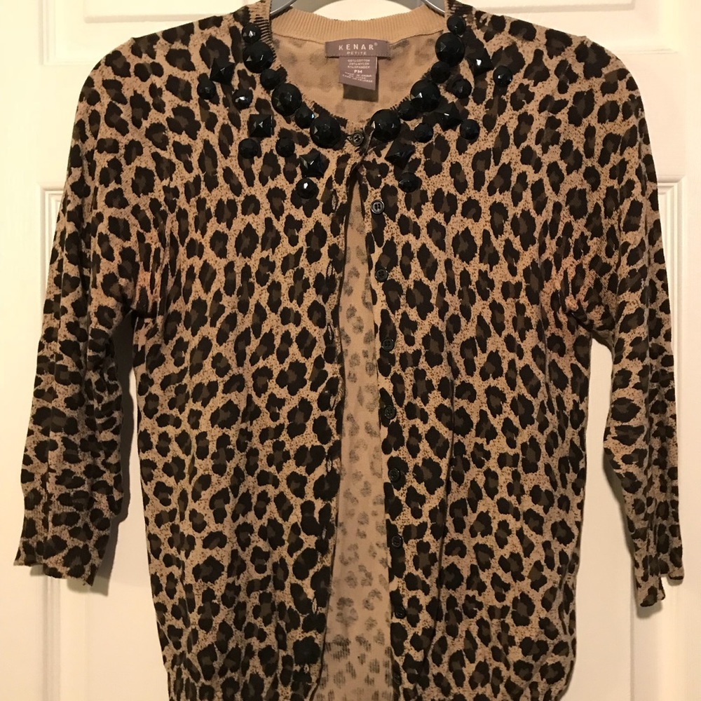 Kenar Petite Leopard Cardigan