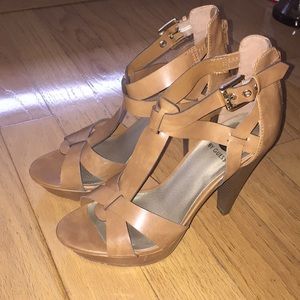 G by Guess Tan Heel Henzie Sandal