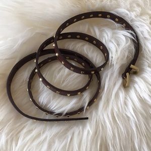 Gap Studded Leather Skinny Belt