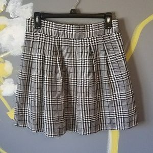 Black and White Plaid Skirt