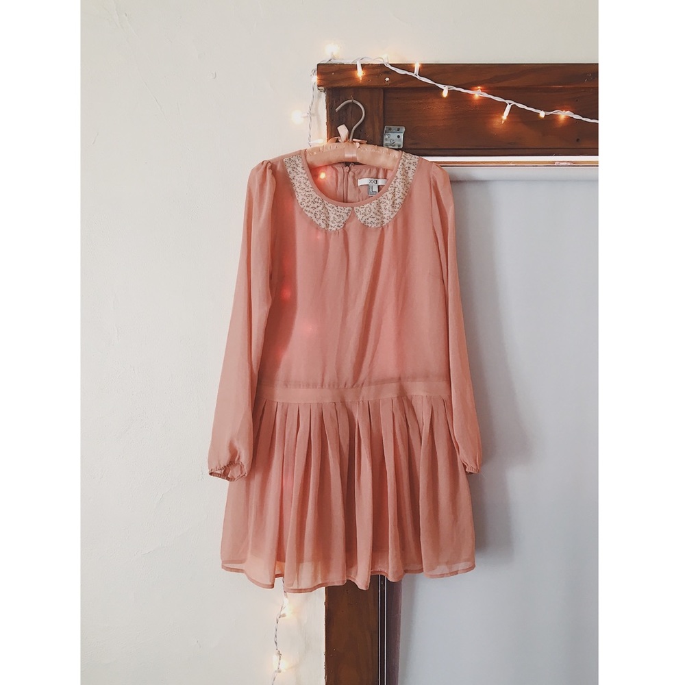 Forever 21 Dusty Rose Peter Pan Collar Dress