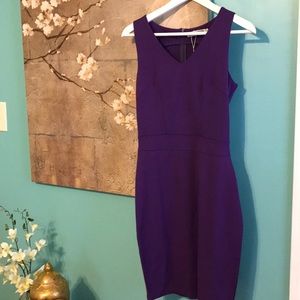 Royal purple v neck dress