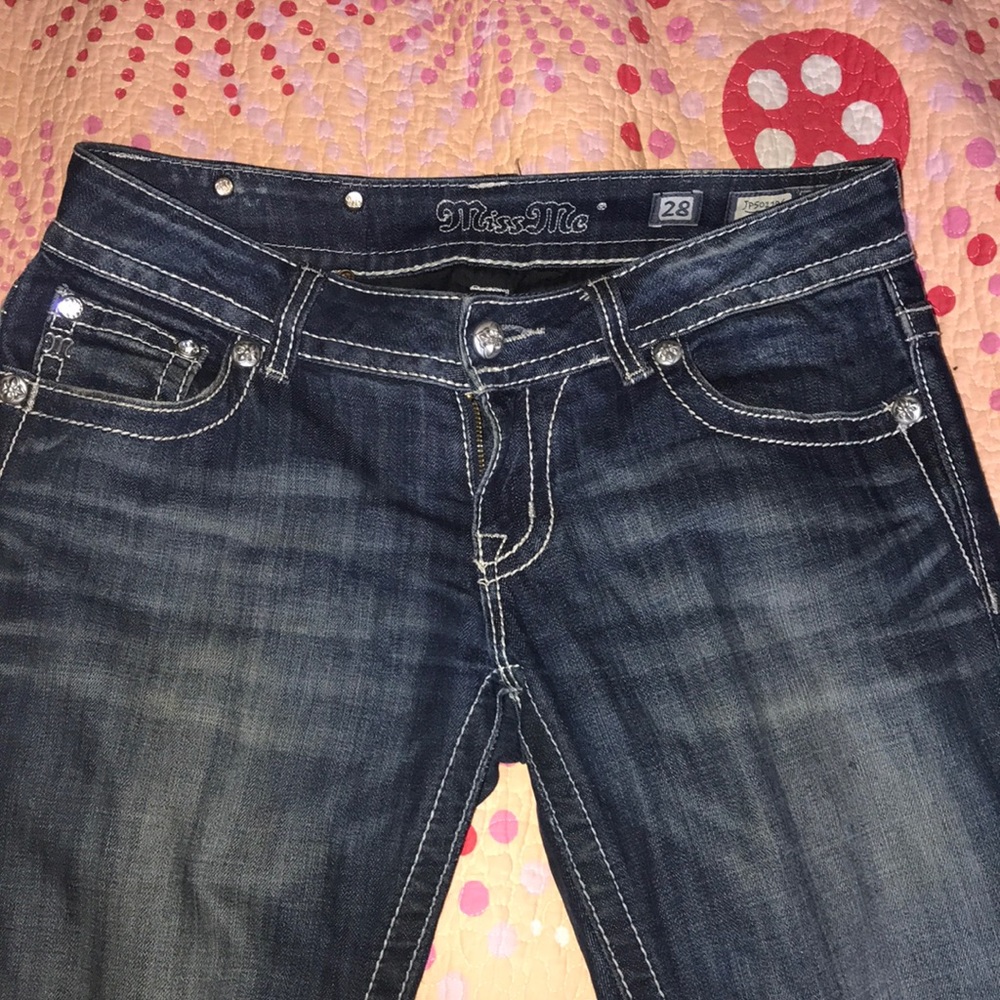 Size 28 dark denim miss me jeans
