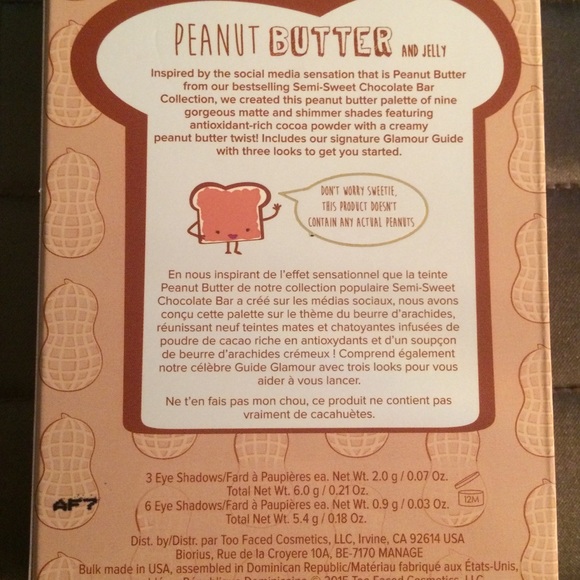 HP! 1 LEFT! TOO FACED PEANUT BUTTER JELLY PALETTE - Picture 3 of 5