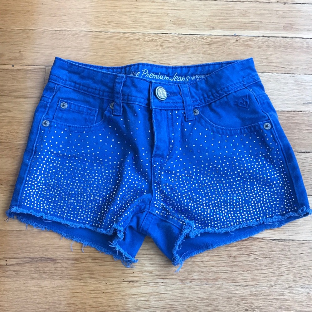 Justice girls blue shorts (Kids size 10)