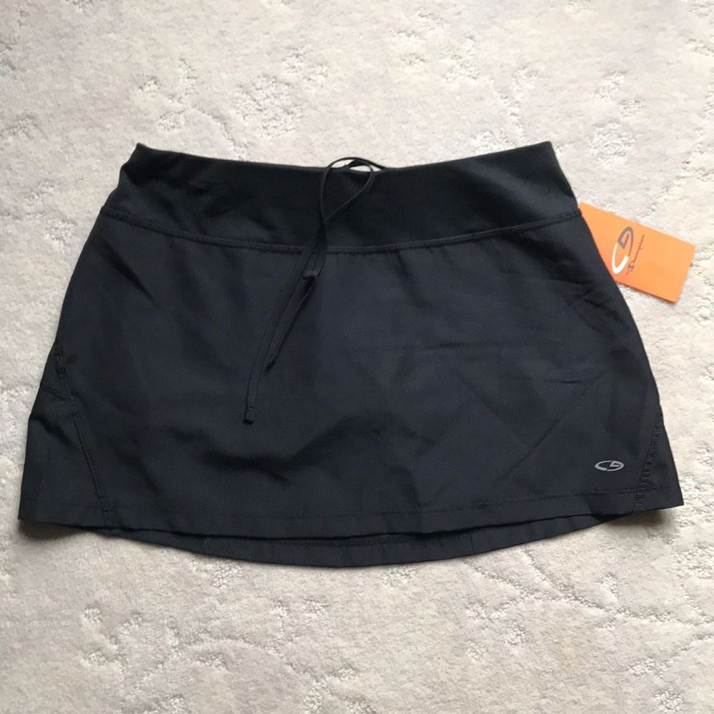 Black Tennis Skort w/attaching Shorts underneath,  Low-Rise