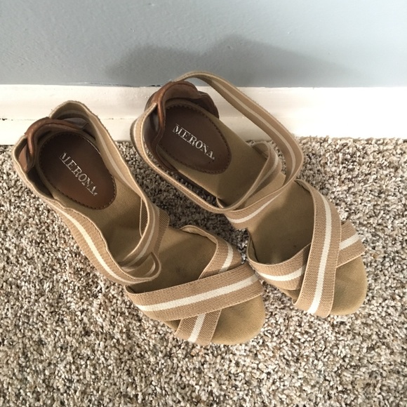 Strappy Spring Summer Wedge Sandals - Picture 2 of 4