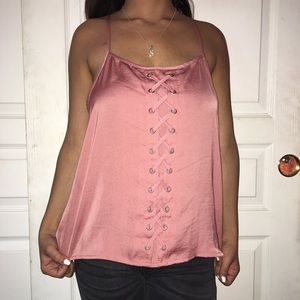 Pink Suede Tank