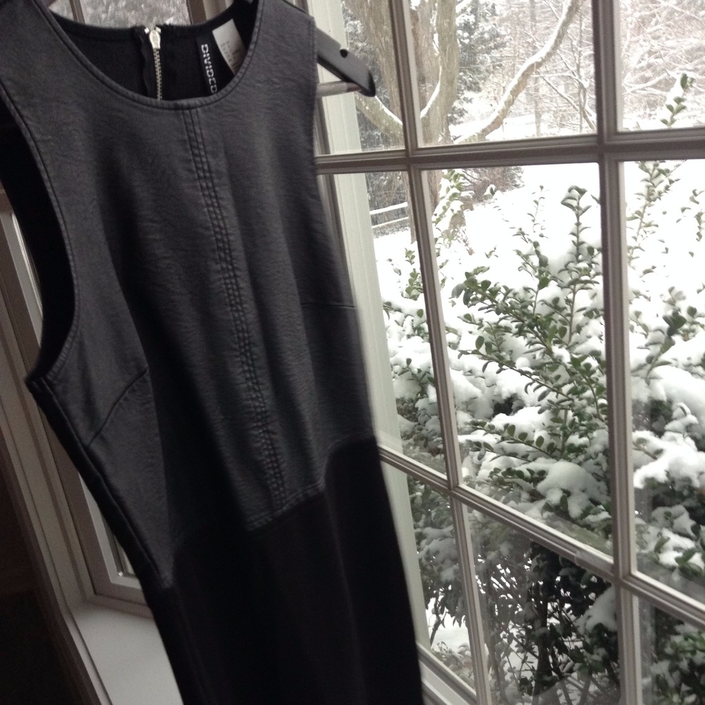 Faux Leather Mini Dress