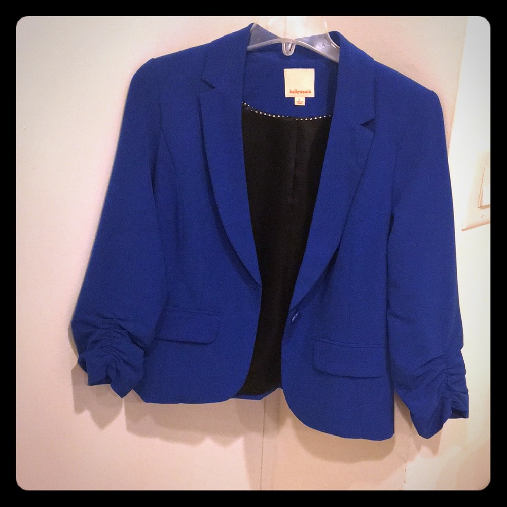 Blue blazer.
