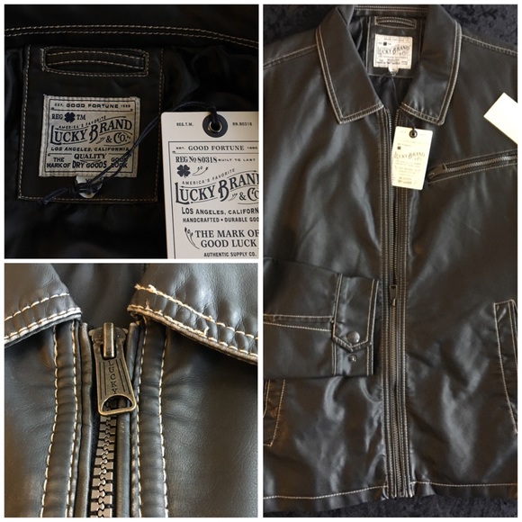 🆕Lucky Brand 🍀Faux Leather Jacket - SALE!!! - Picture 2 of 8