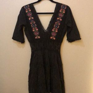 Free People laced embroidered dress