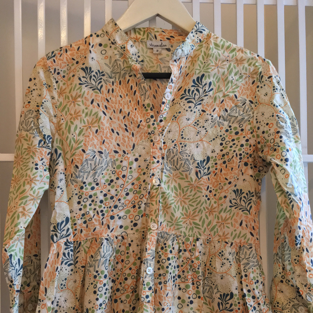 Steven Alan Floral Shirt Dress