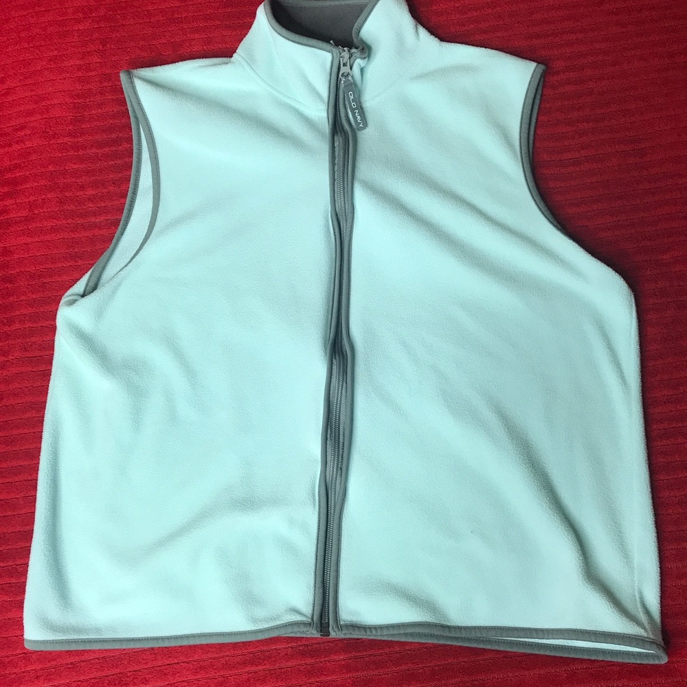 Old Navy Fleece Vest Aqua Large