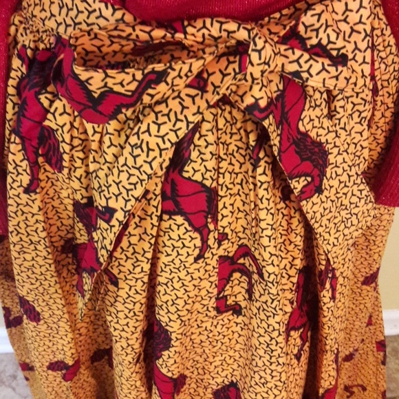 African Maxi Skirt with horse motif - Picture 2 of 6
