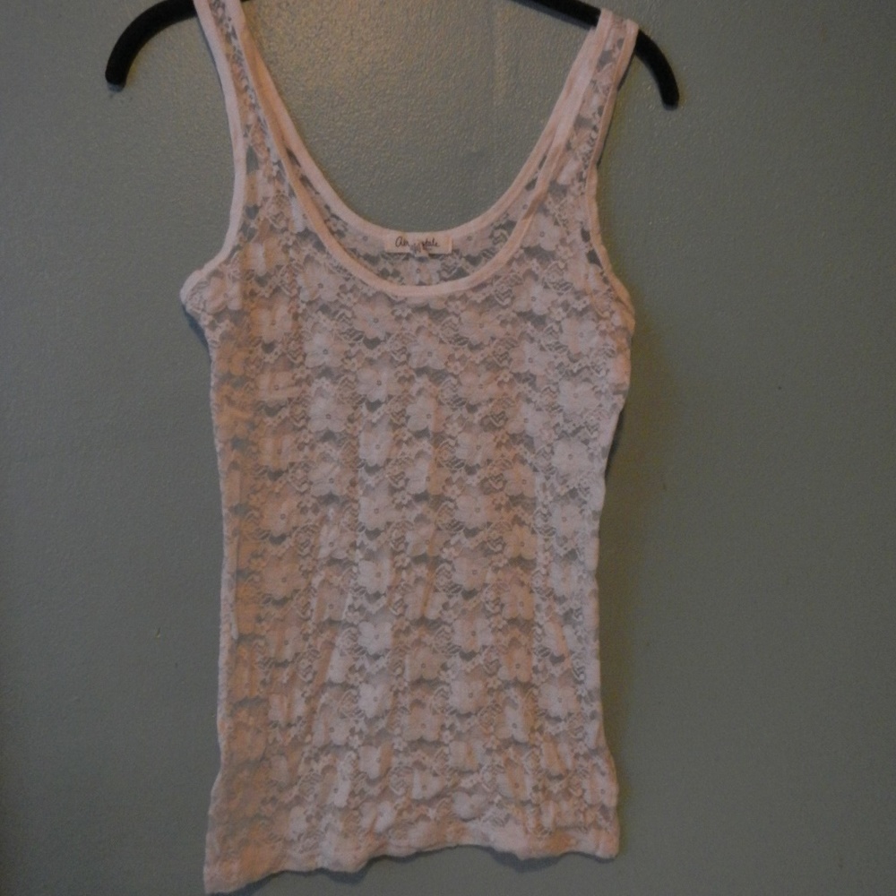 White lace tank