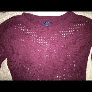 American Eagle Outfitters burgundy sweater