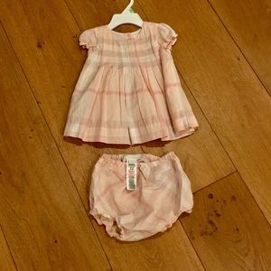 Burberry Emerald Dress W/ bloomers