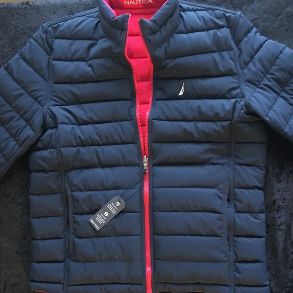🆕 Nautica REVERSIBLE Winter Coat❄️ Blue & Red!! - Picture 2 of 7