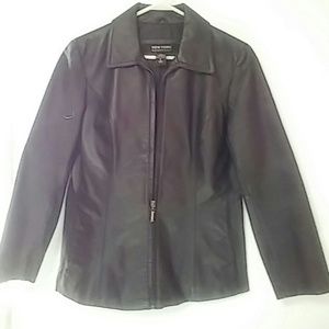 New york and company leather coat.
