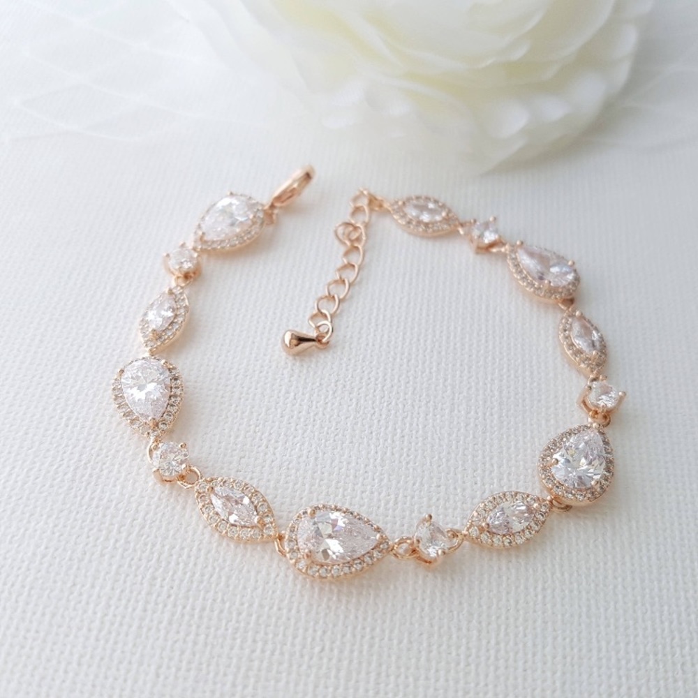 Gorgeous Rose Gold bridal bracelet