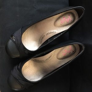 Kitten heel dress shoes.