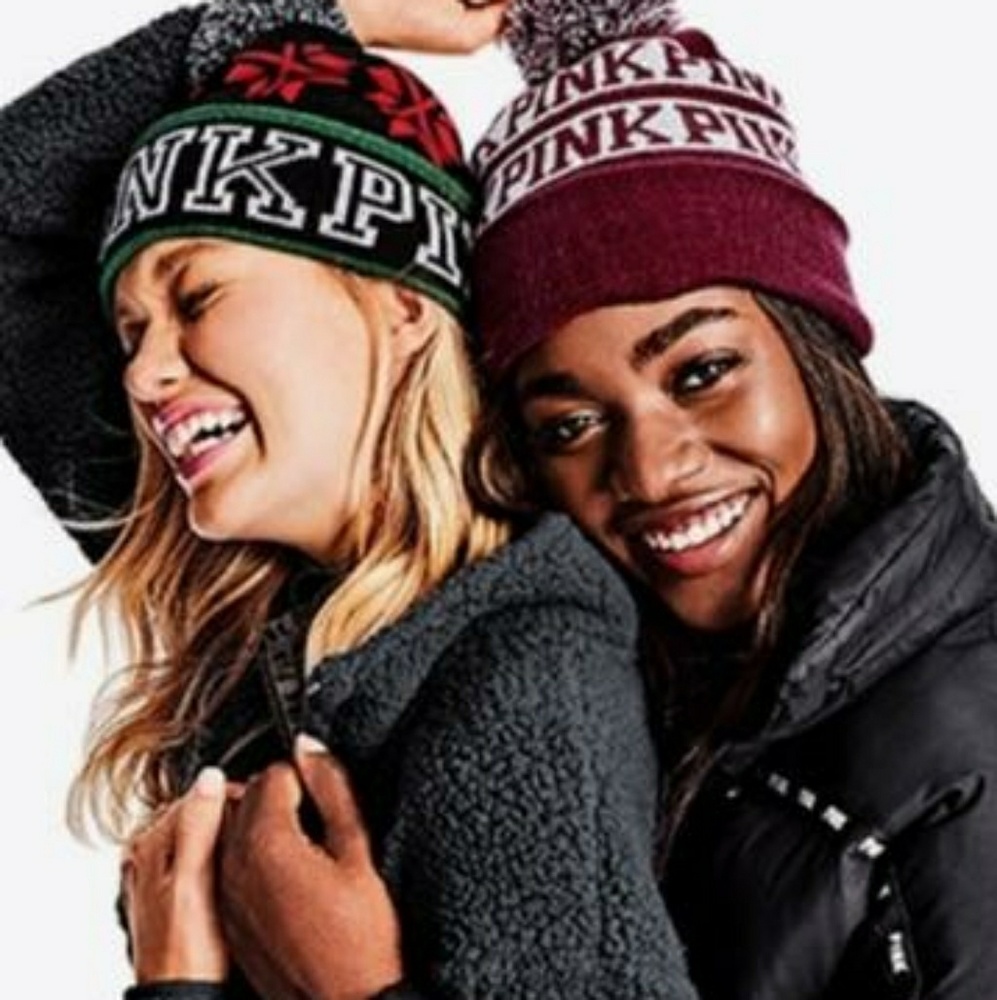 NWT Victoria's Secret PINK Hat Burgundy