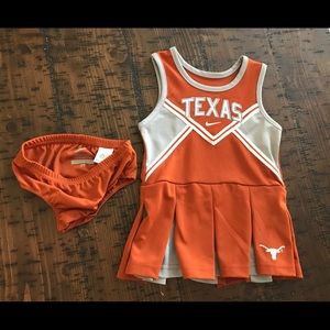 UT Longhorn 2T cheer outfit with matching bloomers