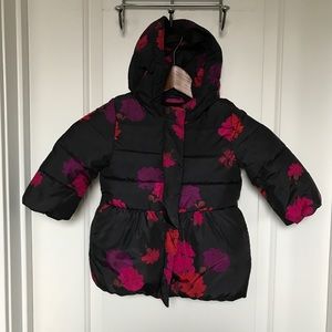 Baby Gap Floral Puffer Jacket Coat 18-24 months