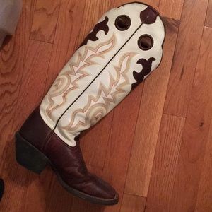 **FLASH SALE** Tony Lama white tall cowboy boots
