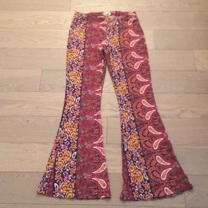 Printed Bell Bottom Pants